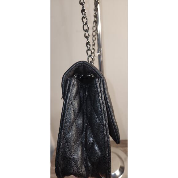 Express Quilted Flap Over Crossbody Bag Evening Purse with Chain Strap - Picture 3 of 10